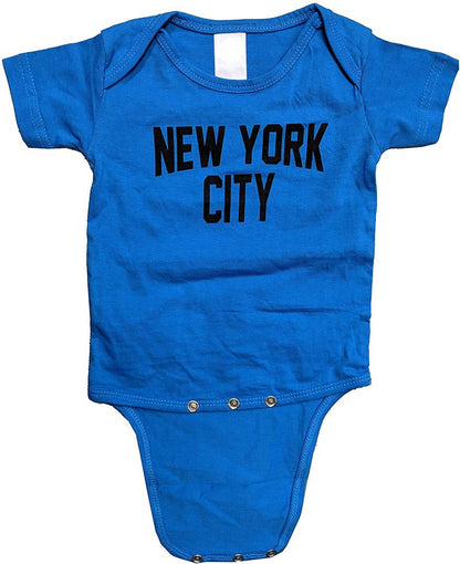 New York City Baby Bodysuit Screen Printed Soft Cotton Snapsuit