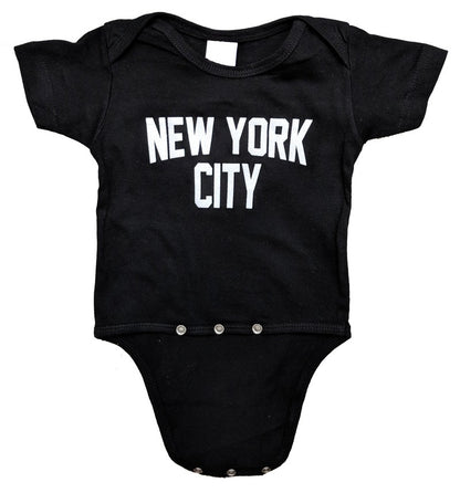 New York City Baby Bodysuit Screen Printed Soft Cotton Snapsuit