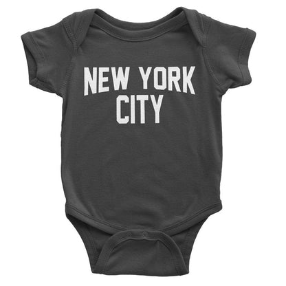 New York City Baby Bodysuit Screen Printed Soft Cotton Snapsuit