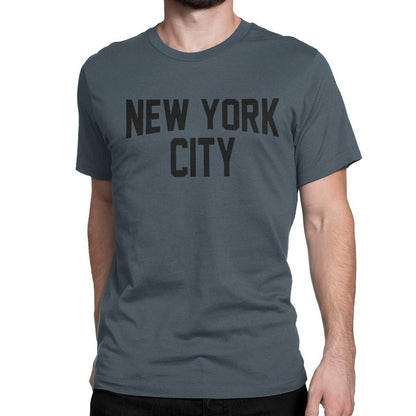 New York City Men's T-Shirt Screen Printed Charcoal Lennon Gray Tee