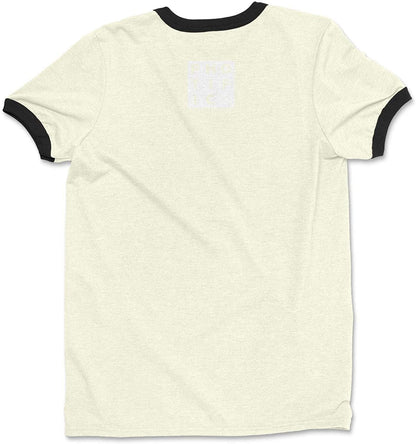 New York City Ringer Tee Men's (Distressed, Vintage White / Black)