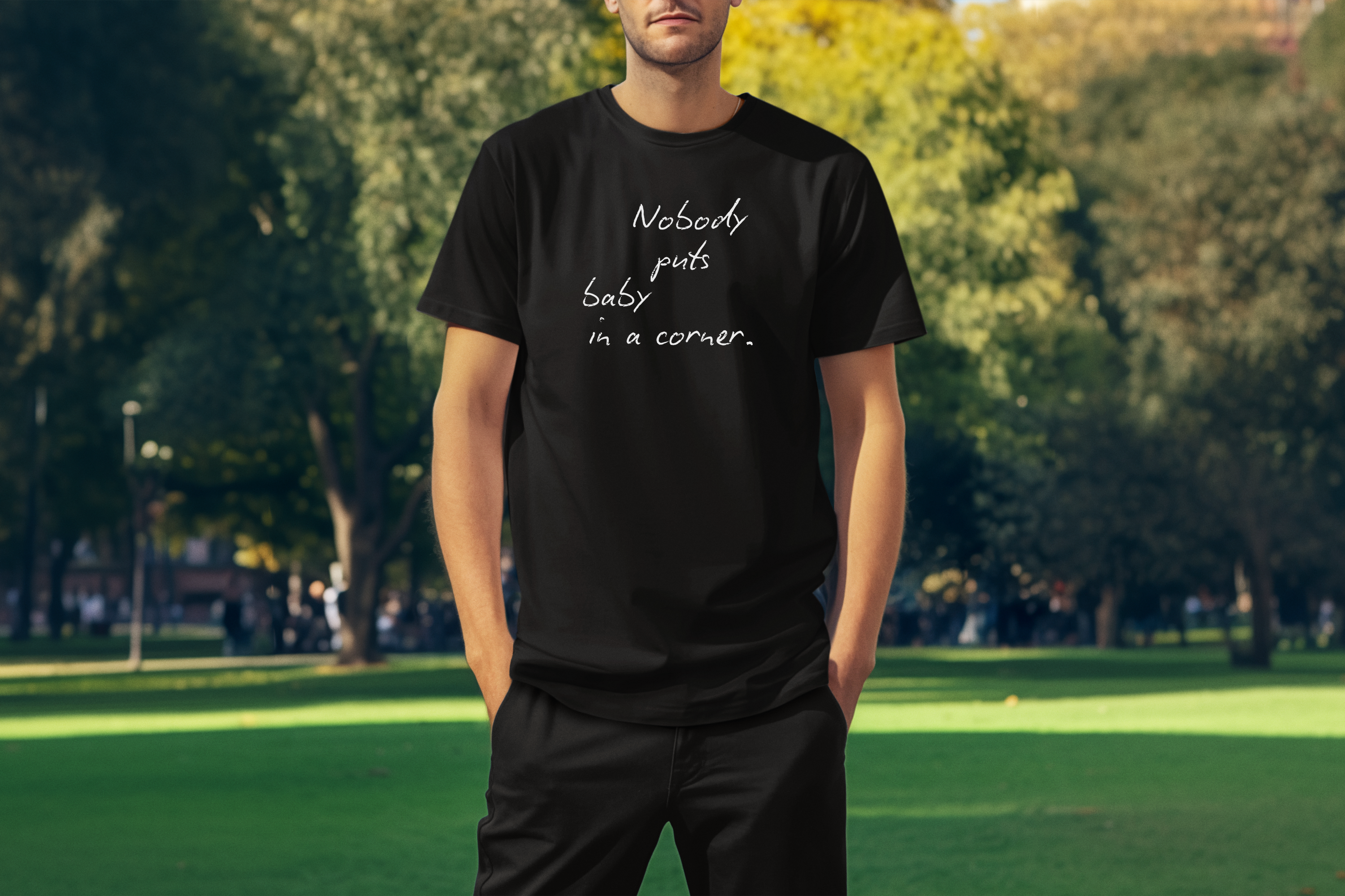 Nobody Puts Baby In a Corner Custom T-Shirt Black