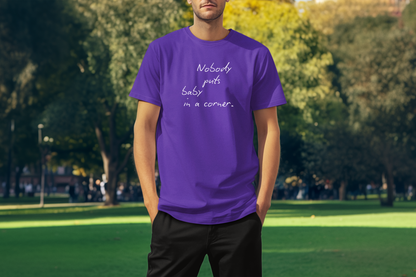 Nobody Puts Baby In a Corner Custom T-Shirt Purple