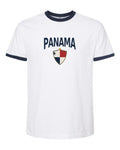 Panama 2026 Soccer Arched Crest Ringer Tee -- NYC Factory