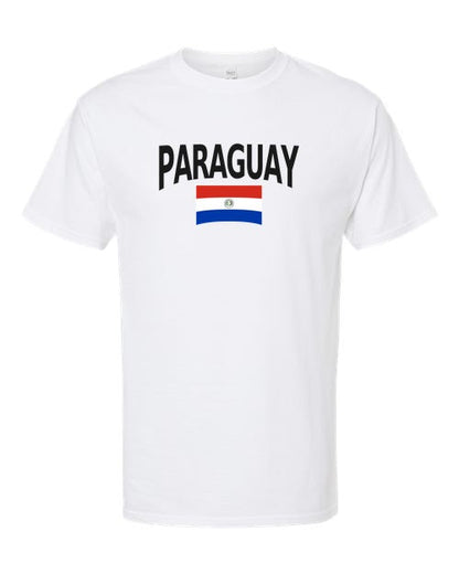 Paraguay Soccer Tee 2026 — Classic Name & Flag | NYC Factory - White