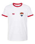 Paraguay Soccer Ringer Tee 2026 — Retro National Crest | NYC Factory