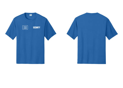 NYC Factory Men's Custom Logo Security Performance T-Shirt - SECURITY + Your Logo - Royal