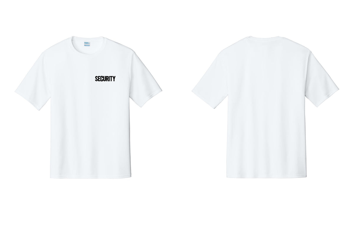 NYC Factory Men's Security Performance T-Shirt - Chest Only - White