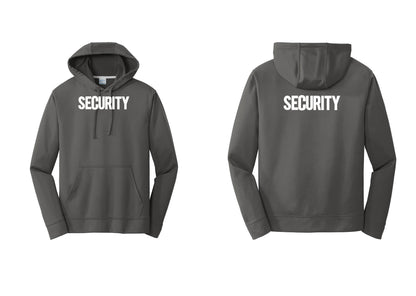 NYC Factory Men's Security Hooded Sweatshirt - Front + Back - Charcoal