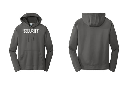 NYC Factory Men's Security Hooded Sweatshirt - Front Only - Charcoal