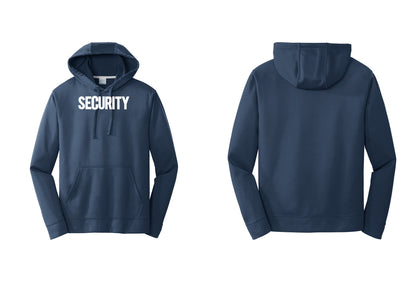NYC Factory Men's Security Hooded Sweatshirt - Front Only - Navy