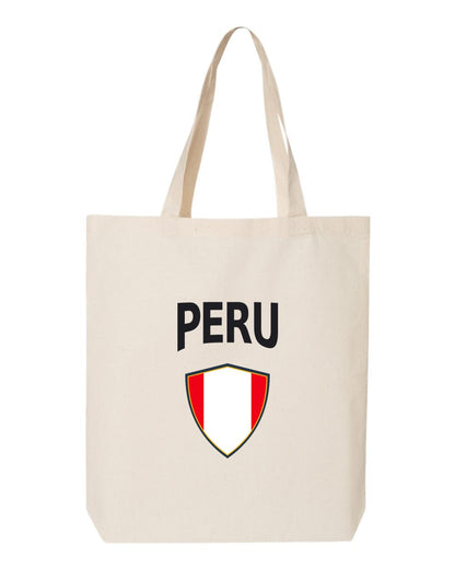 Peru Soccer Tote Bag — Arched National Crest | NYC Factory