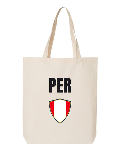 Peru Soccer Tote Bag — National Crest Badge | NYC Factory