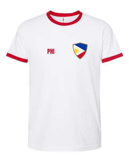 Philippines Soccer Ringer Tee — Retro National Crest | NYC Factory