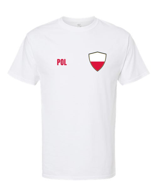 Poland Soccer Tee — Retro National Crest | NYC Factory