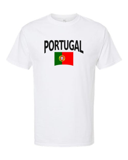 Portugal Soccer Tee 2026 — Classic Name & Flag | NYC Factory - White