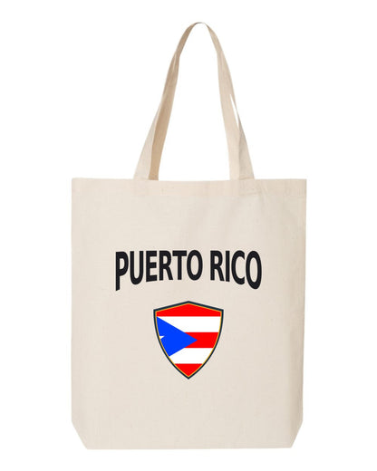 Puerto Rico Soccer Tote Bag — Arched National Crest | NYC Factory