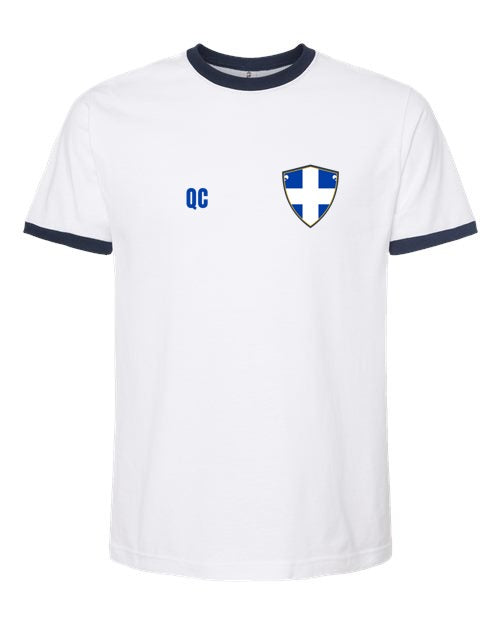 Quebec Soccer Ringer Tee — Retro National Crest | NYC Factory