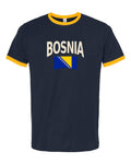 Bosnia and Herzegovina Soccer Ringer Tee 2026 — Classic Name & Flag | NYC Factory