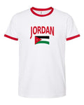 Jordan Soccer Ringer Tee 2026 — Classic Name & Flag | NYC Factory