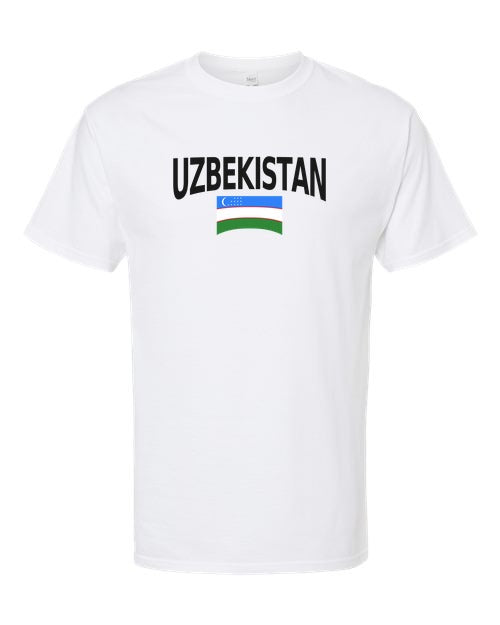 Uzbekistan Soccer Tee 2026 — Classic Name & Flag | NYC Factory
