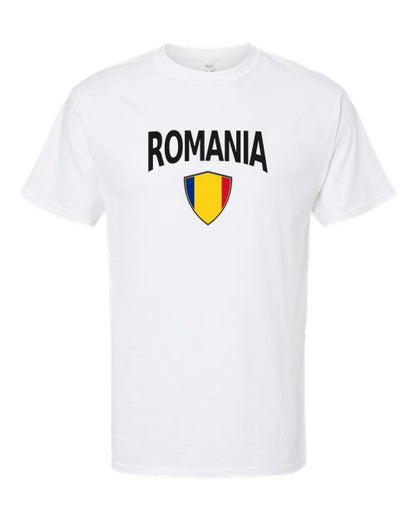 Romania Arched Crest Soccer Tee — NYC Factory