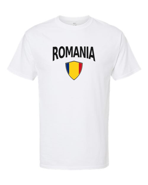 Romania Arched Crest Soccer Tee — NYC Factory