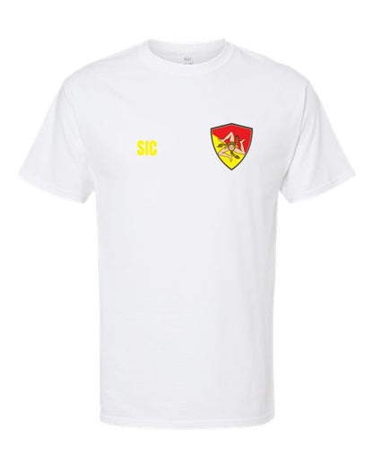 Sicily Soccer Tee — Retro National Crest | NYC Factory