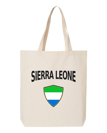 Sierra Leone Soccer Tote Bag — Arched National Crest | NYC Factory