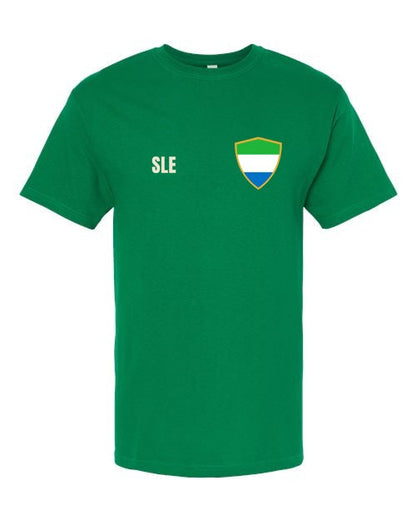 Sierra Leone Soccer Tee — Retro National Crest | NYC Factory