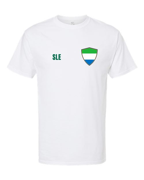 Sierra Leone Soccer Tee — Retro National Crest | NYC Factory