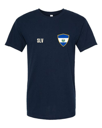 El Salvador Soccer Tee — Retro National Crest | NYC Factory