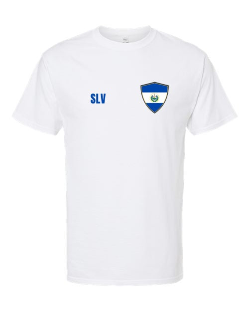 El Salvador Soccer Tee — Retro National Crest | NYC Factory