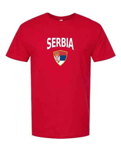 Serbia Arched Crest Soccer Tee — NYC Factory