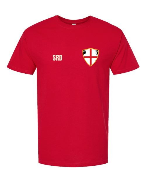 Sardinia Soccer Tee — Retro National Crest | NYC Factory