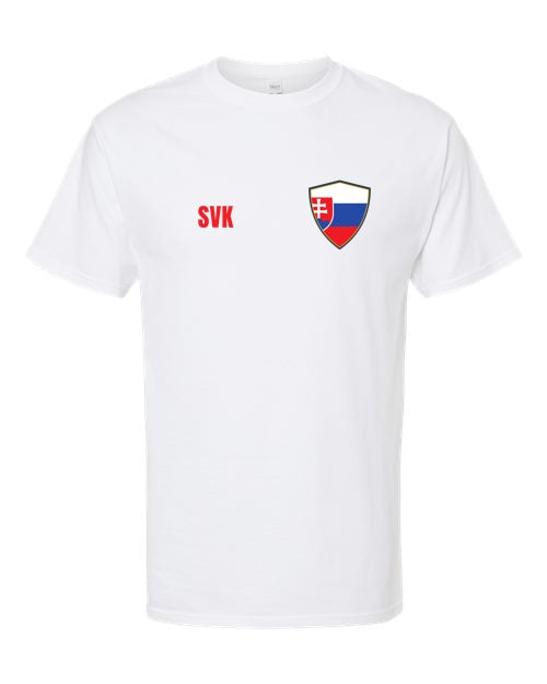 Slovakia Soccer Tee — Retro National Crest | NYC Factory