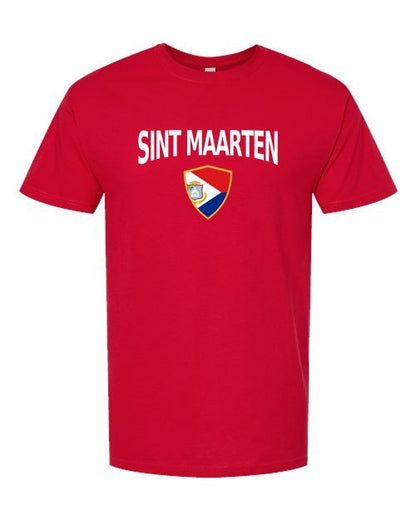 Sint Maarten Arched Crest Soccer Tee — NYC Factory