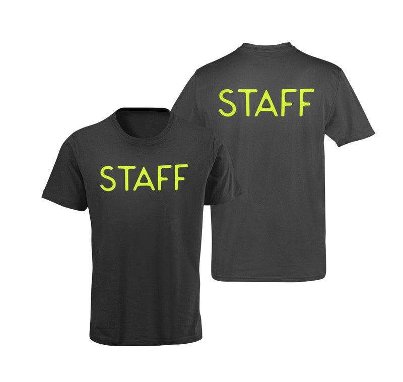 Staff T-Shirt Screen Printed Tee Printed Front & Back Staff Event Shirt