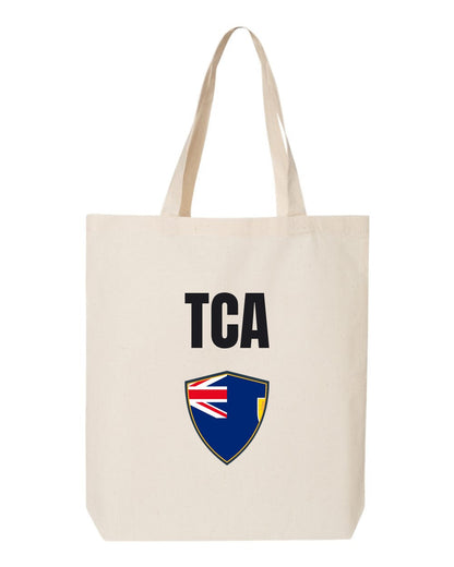 Turks And Caicos Soccer Tote Bag — National Crest Badge | NYC Factory