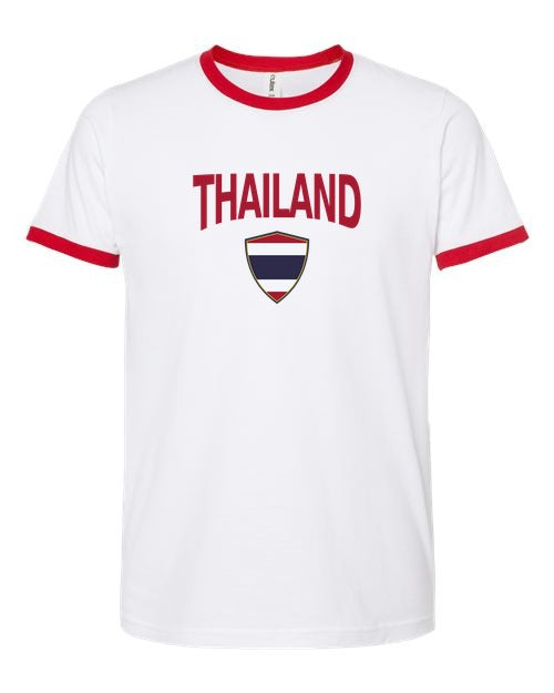 Thailand Arched Crest Soccer Ringer Tee — NYC Factory