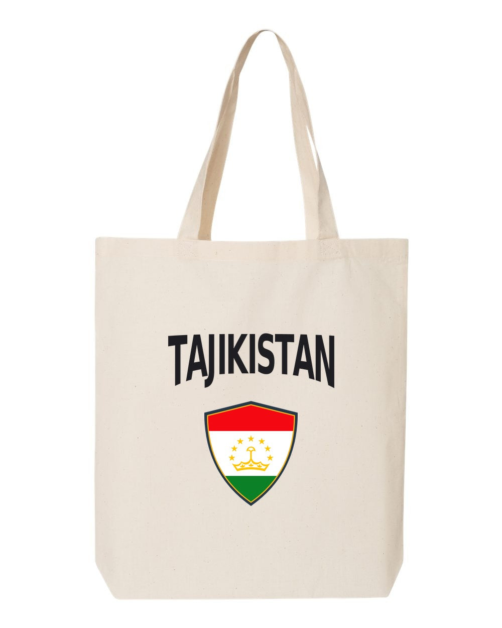 Tajikistan Soccer Tote Bag — Arched National Crest | NYC Factory
