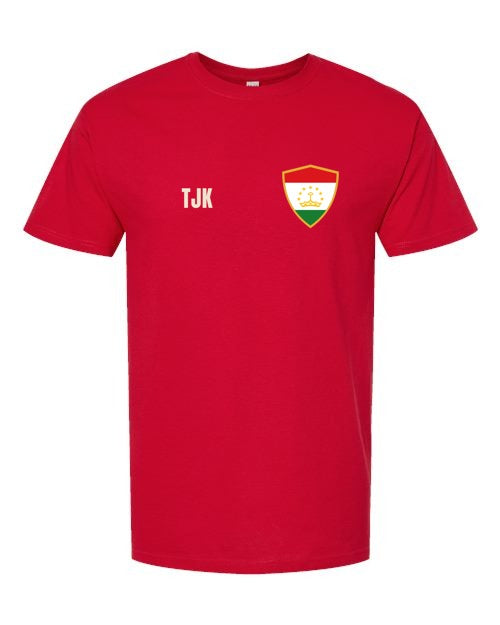 Tajikistan Soccer Tee — Retro National Crest | NYC Factory