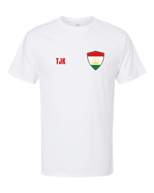 Tajikistan Soccer Tee — Retro National Crest | NYC Factory