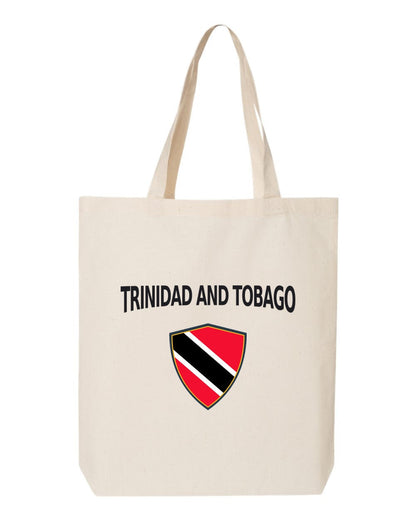 Trinidad And Tobago Soccer Tote Bag — Arched National Crest | NYC Factory