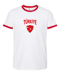 Turkey 2026 Soccer Arched Crest Ringer Tee -- NYC Factory