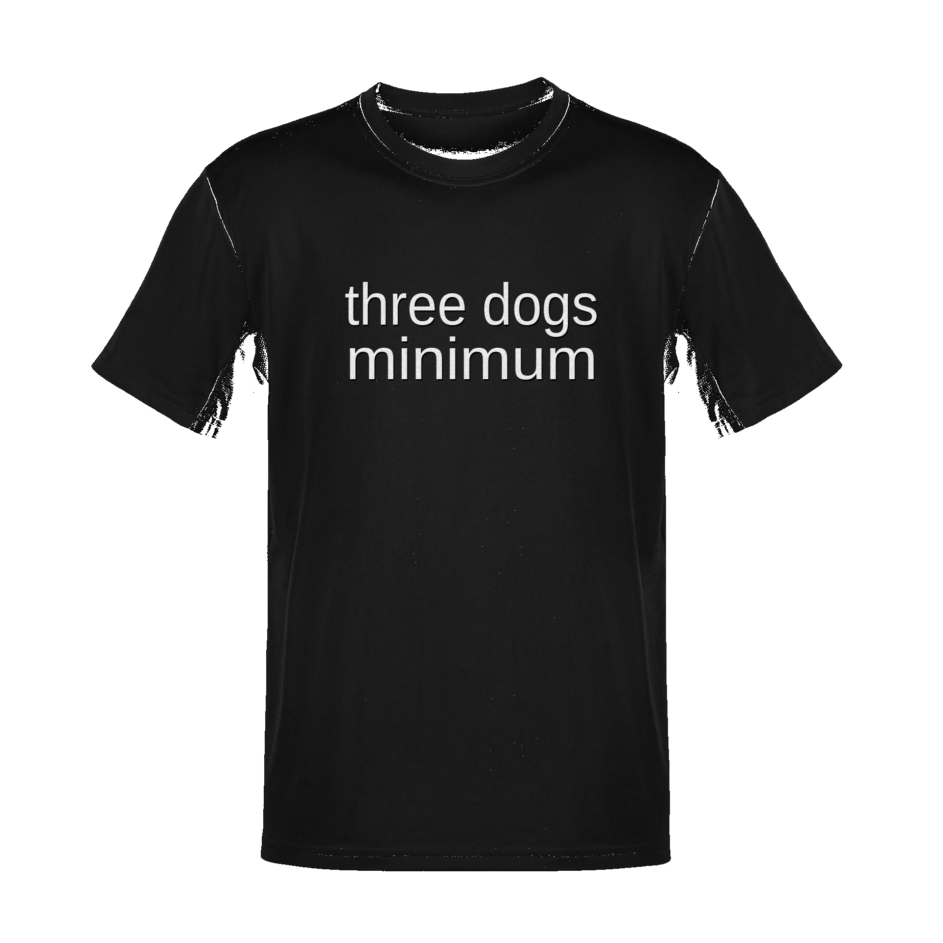 Unisex Three Dogs Minimum Soft Cotton Tee