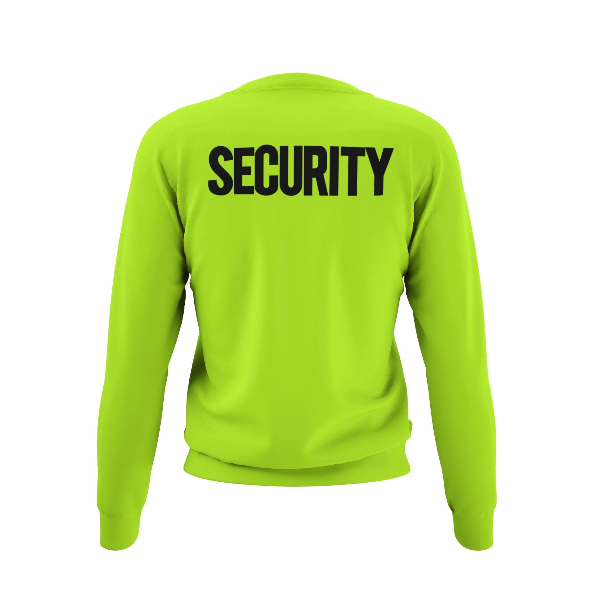 Title: Men's Security Sweatshirt Soft Fleece Crewneck (Black/White)