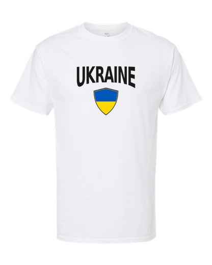 Ukraine Arched Crest Soccer Tee — NYC Factory