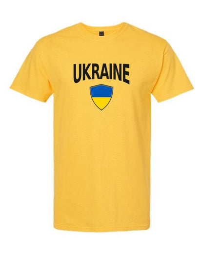 Ukraine Arched Crest Soccer Tee — NYC Factory