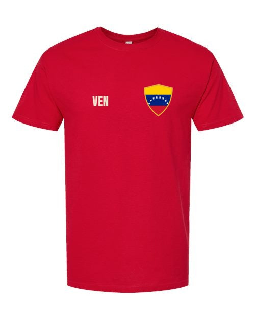 Venezuela Soccer Tee — Retro National Crest | NYC Factory